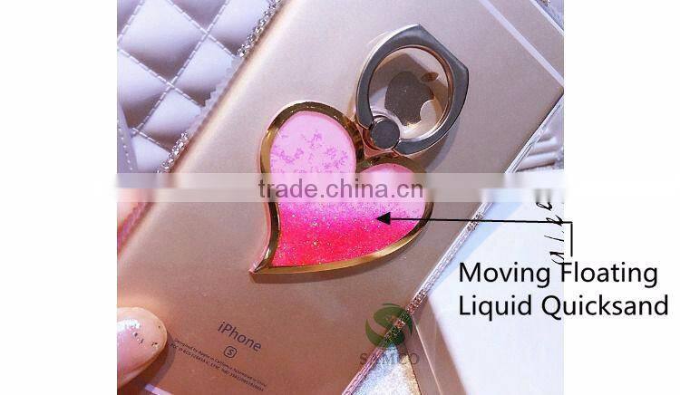 Samco Luxurious Heart Shape Decorative Cell Phone Holder Finger Grip Ring Stand