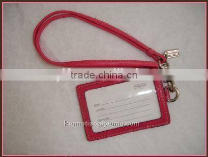 Cheap Leather card holder with lanyard