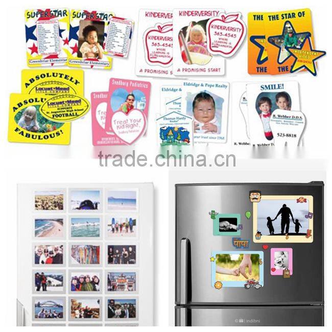 Custom printed tinplate fridge magnets round shape magnetic metal stickers