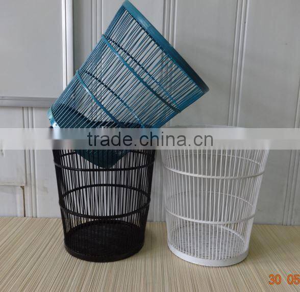 New Metalic Bamboo Basket For Storage And Home Decoration