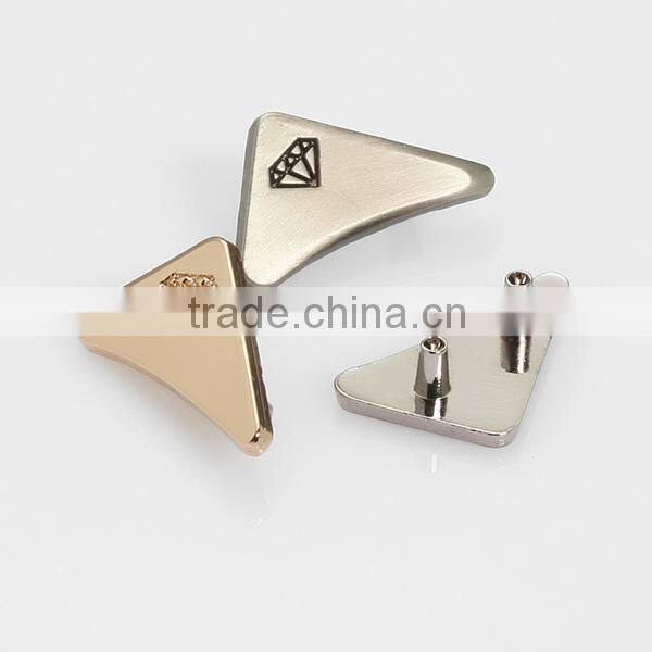 Good quality plating clothing metal label gold custom metal label