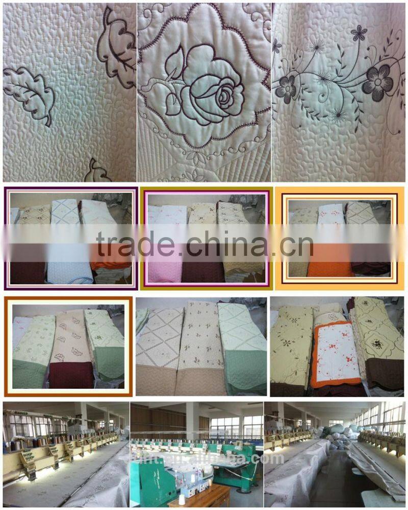 DH8814 Embroidery Quilts / Embroidery Bedspreads / Bedding Sets