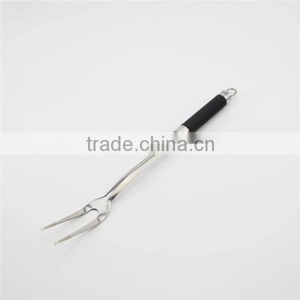 Food grade stainless steel bbq fork with bottle opener