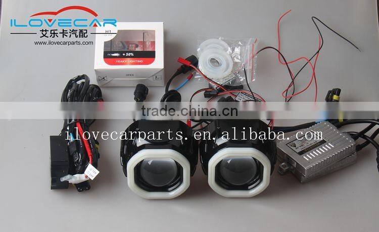 NEW 2.5Inch Y type LED COB ANGEL EYE PROJECTOR LENS FOR H1 XENON HID BULB