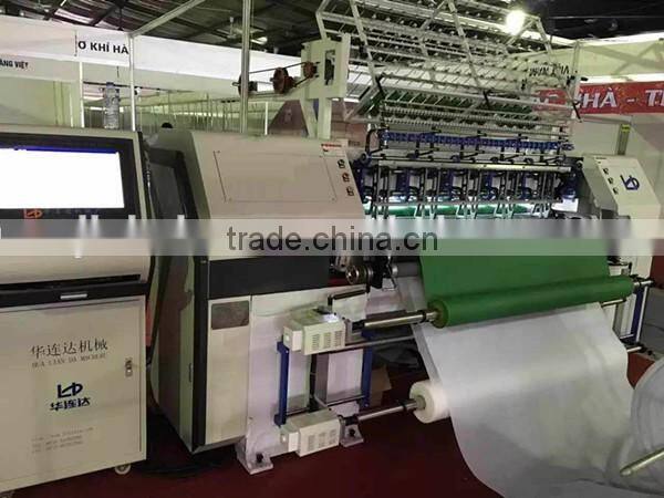 Nine into new multi needle quilting machine