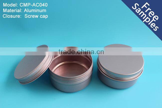 Latest design hot sale 95g Aluminum mini plain round metal tins