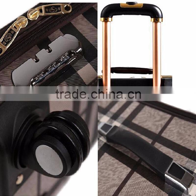 Factory Wholesale PVC Shell 360 degree Spinner Wheels Soft Trolley Luggage