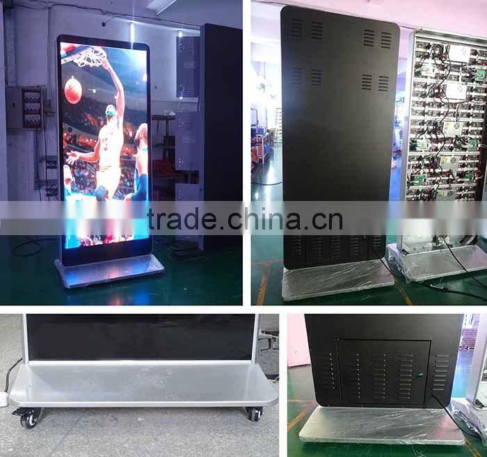 99 Inch free standing LED advertising monitor, floor standing led advertising player
