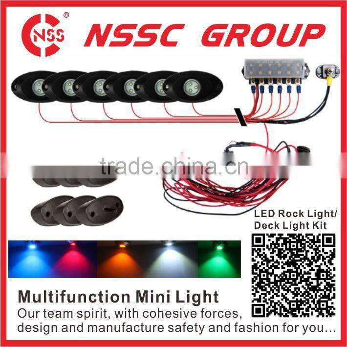 2015 NSSC New IP68 9W Mini LED Rock Light for JEEP Truck and Boats