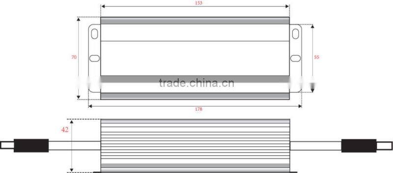 2700mA 100w waterproof led driver for commercial lighting