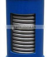 Heat exchanger for swimming pool with PVC shell titanium coil