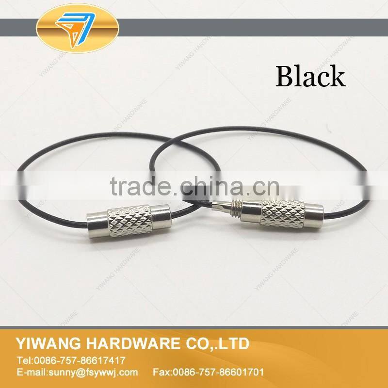 Outdoor Hiking Bright Green Stainless Steel Wire Key Ring