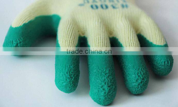Breathable Polyester Latex anti penetration work gloves with ce certificate