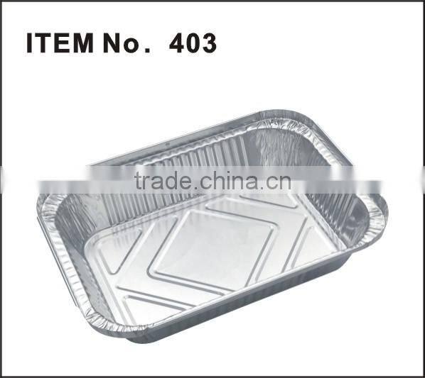 880ml oblong take away food use aluminium foil container for fast food restaurant item no 403
