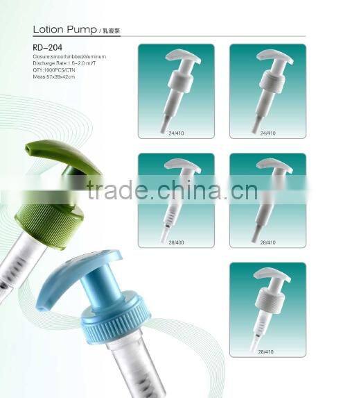 Plastic shampoo pump Liquid Dispenser Pump RD-204