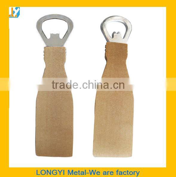Design your own bottle opener, wooden handle bottle opener with free mold cost, high quality bottle opener