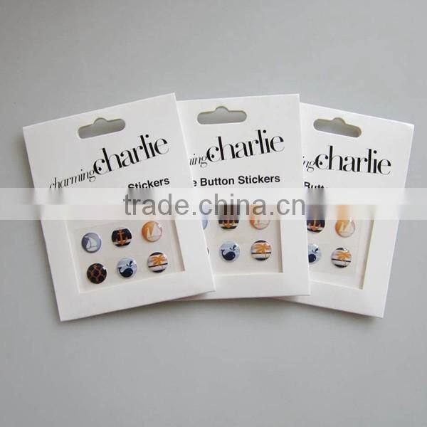 3D epoxy mobile phone home key stickers adhesive cartoon home button sticker