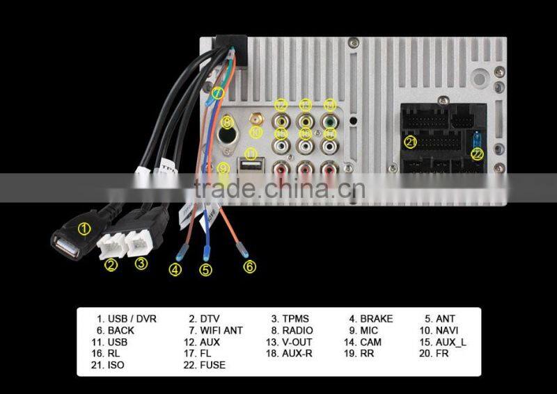 Wholesale price quad core Android 4.4 for toyota car stereo built in wifi