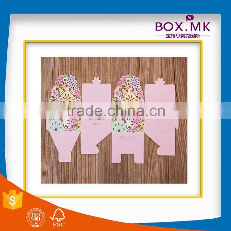 Wholesale High Quality Hot Sale Fashion Design Custom Pink Ribbon Wedding box
