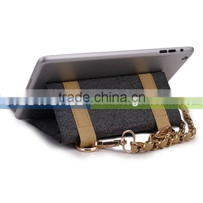 Micro fiber slim messenger for iPad mini and 7 inch tablet PC metal shoulder strap