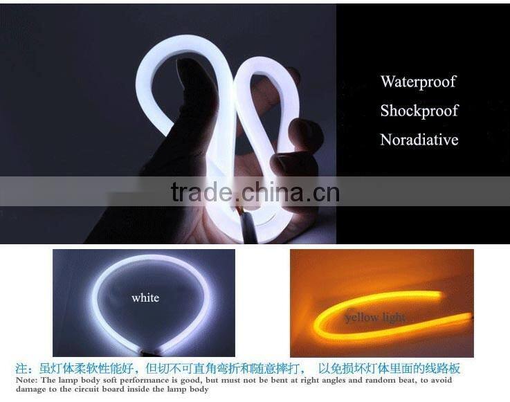 Motor parts accessories flexible led car neon light tear strip led daytime running light for car bus truck