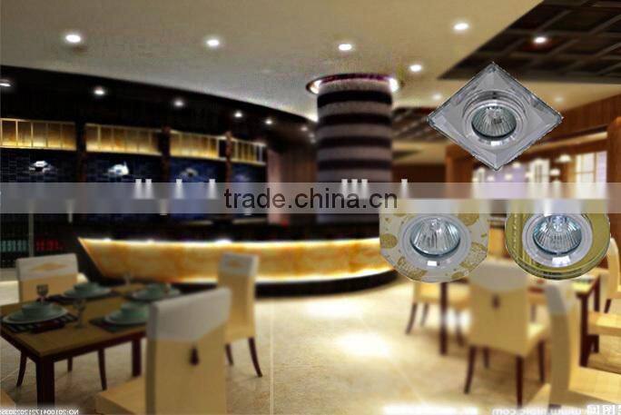 Cracked-ice circular surface glass down light led downlight ceiling light