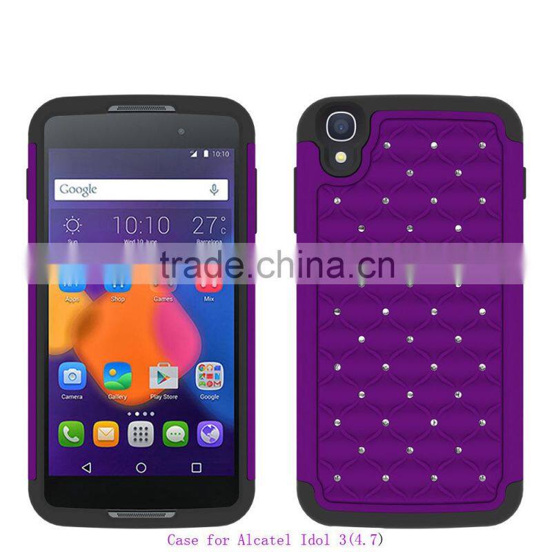 alibaba express Hot Sale Rubber Hybrid Hard Silicone Shockproof Case Cover For Alcatel idol 3