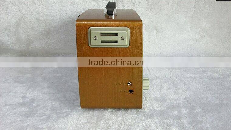 Retro Wood Radio with USB Player and Recording Function