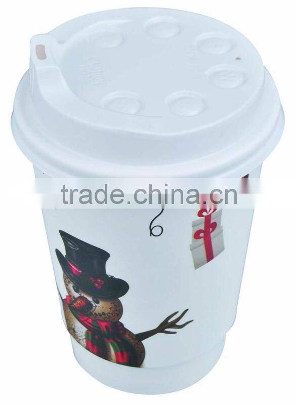 10oz customized single wall hot airline paper custom cups