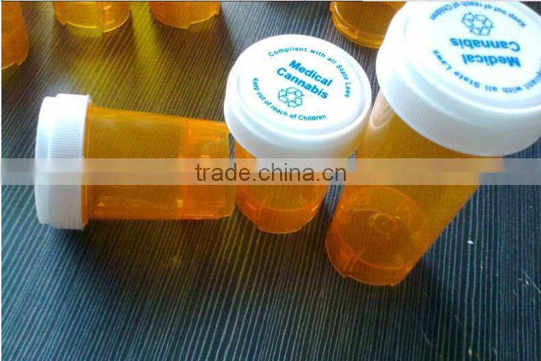 different size small plastic bottles used for medicine