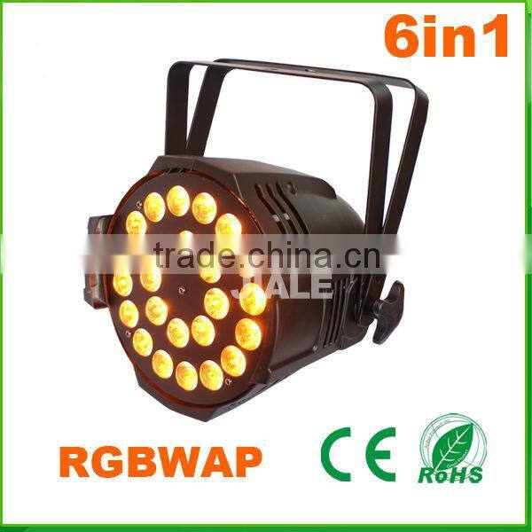 24pcs 15w RGBWA UV 6in1 led par light indoor stage lights