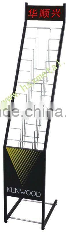 Metal floor standing Magazine display stand A racking display standing