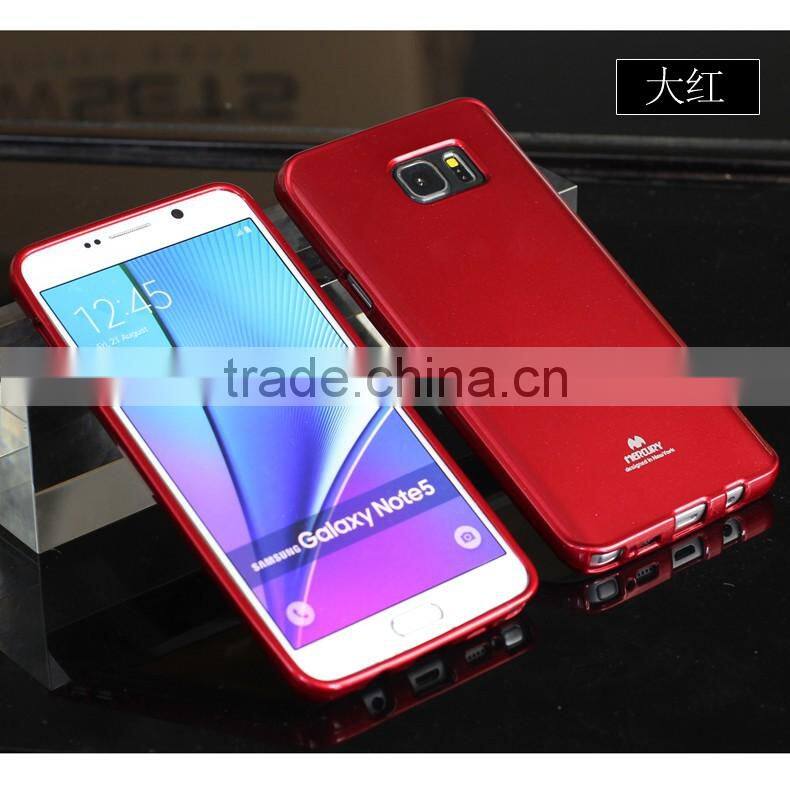 2016 High quality Newsets mercury Soft TPU Cellphone cover case for Samsung note 5 phone case