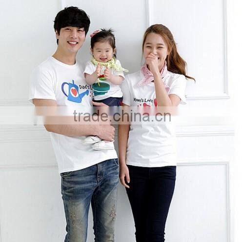 2015 Fashion Special Design Cotton Shirt Alibaba Golden Supplier Cheaper Hot Family T-Shirt
