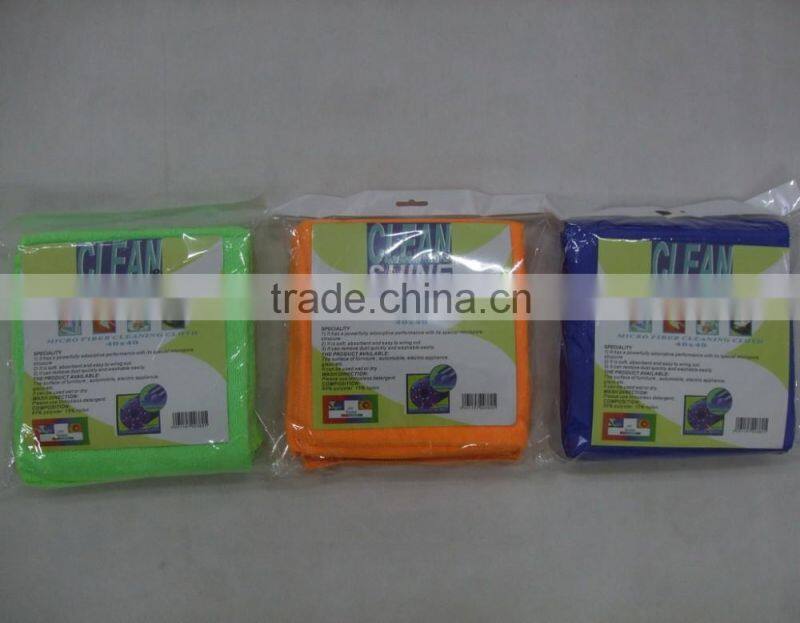 40x40cm bright color tea towel warp knitted microfiber towel 80% polyester 20% polyamide microfiber towel