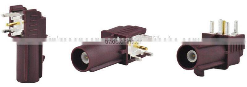 Purple right angle Fakra SMB Plug PCB mount car antenna for GSM Cellular phone