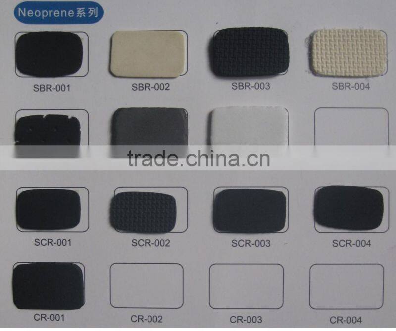 neoprene rubber laminated fabric embossed surface processing mesh skin/shark skin/diamond skin/hexagon skin