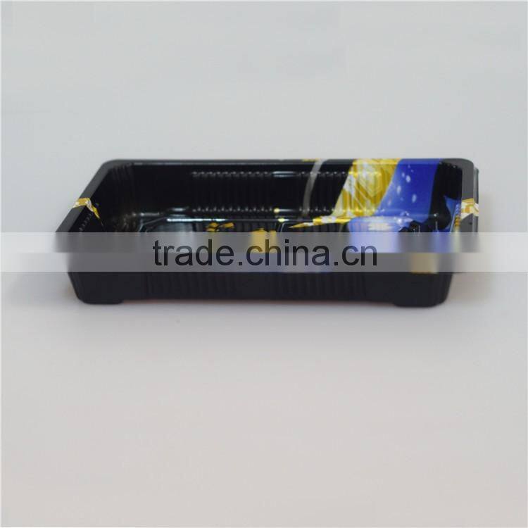 SM1-1103JY-B Disposable Plastic Take Away Printed Sushi Tray For Food Packaging