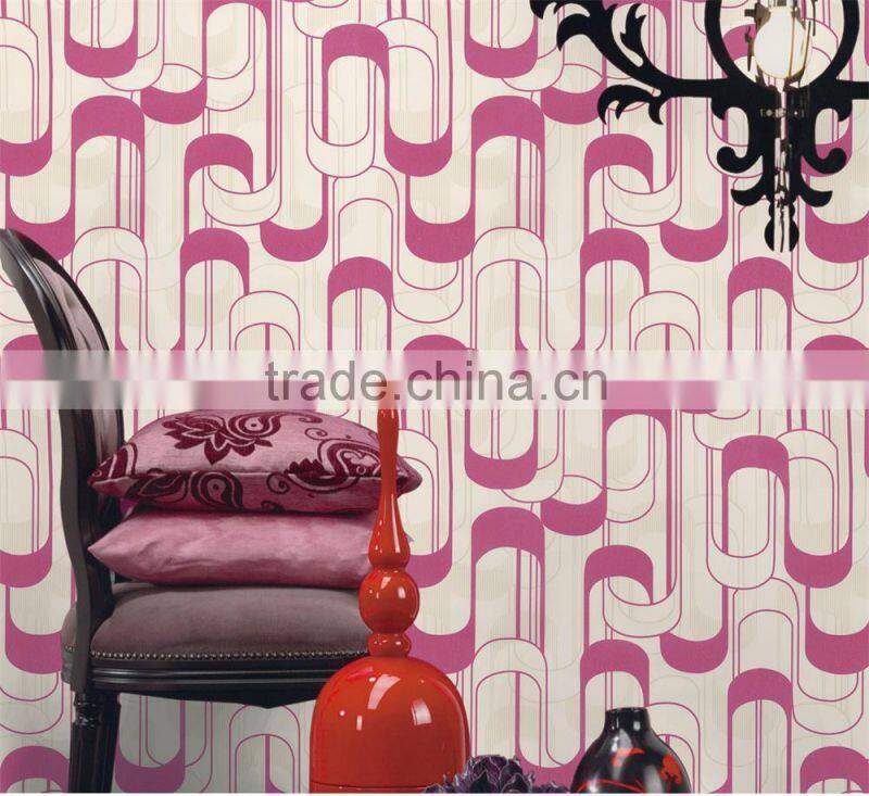 paining effect black and white flower wallpaper for living room