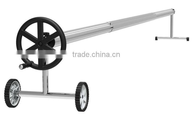 Swimming In-ground Pool Cover Roller, Solar Cover Reel P1821 w/ss frame for aluminium tubes with 8pcs Elastic Straps