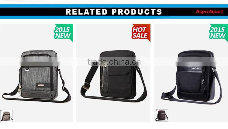 Fashionable 600D messenger bag for men with ipad compartment