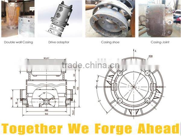 high quality bauer casing driver adapter for foundation works accessories