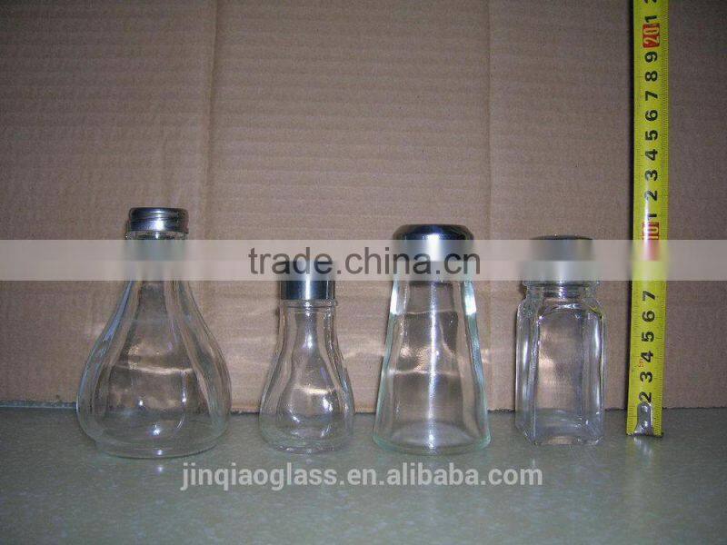 Different kinds of glass salt shaker