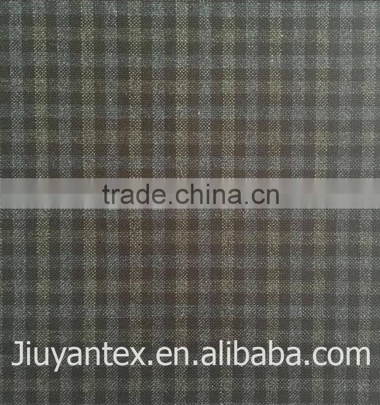 JY-1614 small checks beautiful design colorful printed t/r woven plain weave men's leisure suiting coat cloth fabric