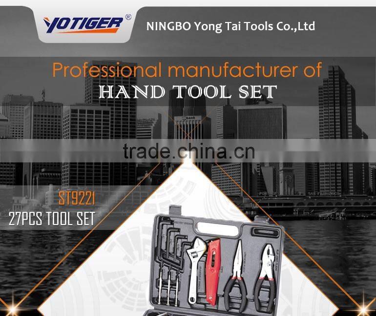 27Pcs Mechanical Tools Set, Plastic Tool Box with Hand Tools