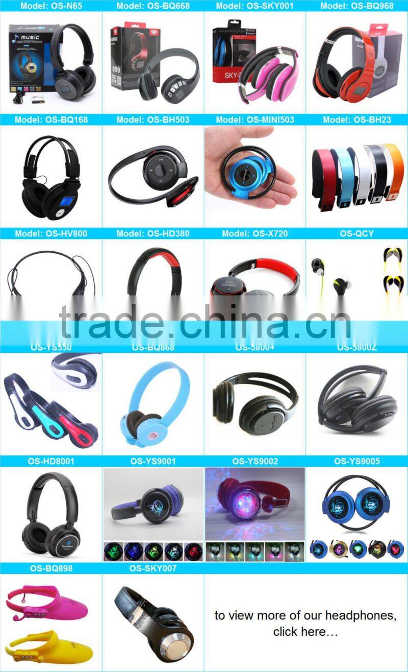 Hottest Wireless Mp3 sport bluetooth headphone for iphone 5C Factory directly sales