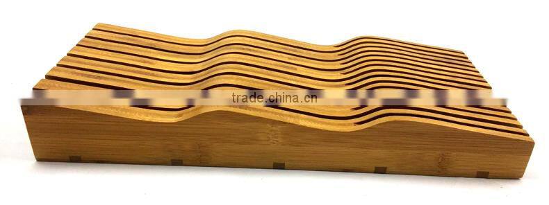 BH013 7 Slots Flatting Bamboo Knife Block Sets to Storaging Knives