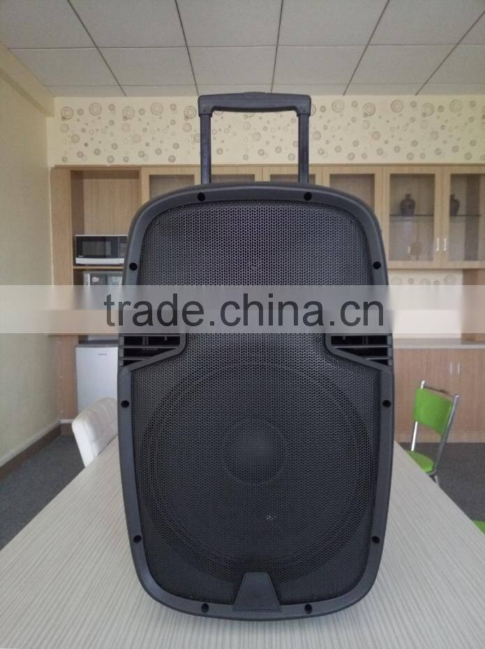 12 inch dotun active hottest trolley super bass pa speaker system with usb and fm radio
