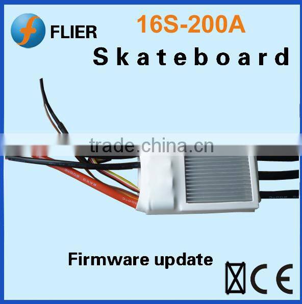 Flier hot selling 16S 200A brushless controller motor esc for rc skateboard