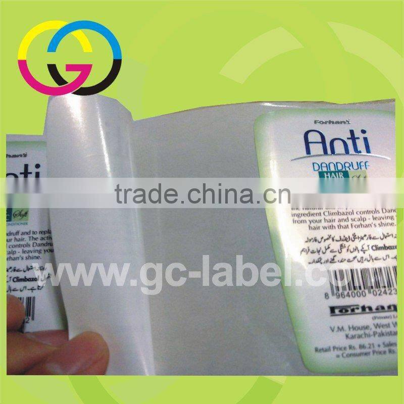 plastic label sticker